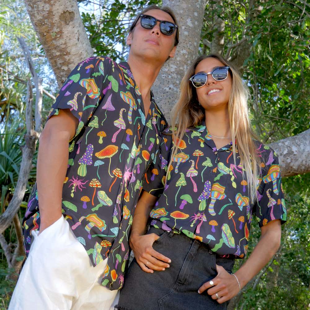 From the forest floor to the dance floor, this matching set of Magic Mushrooms is the perfect addition to your festival collection! Don't just wing it when it comes to fashion - our unique and stylish pieces will have you standing out at parties, festivals, cruising, hospitality events, and even corporate conferences.