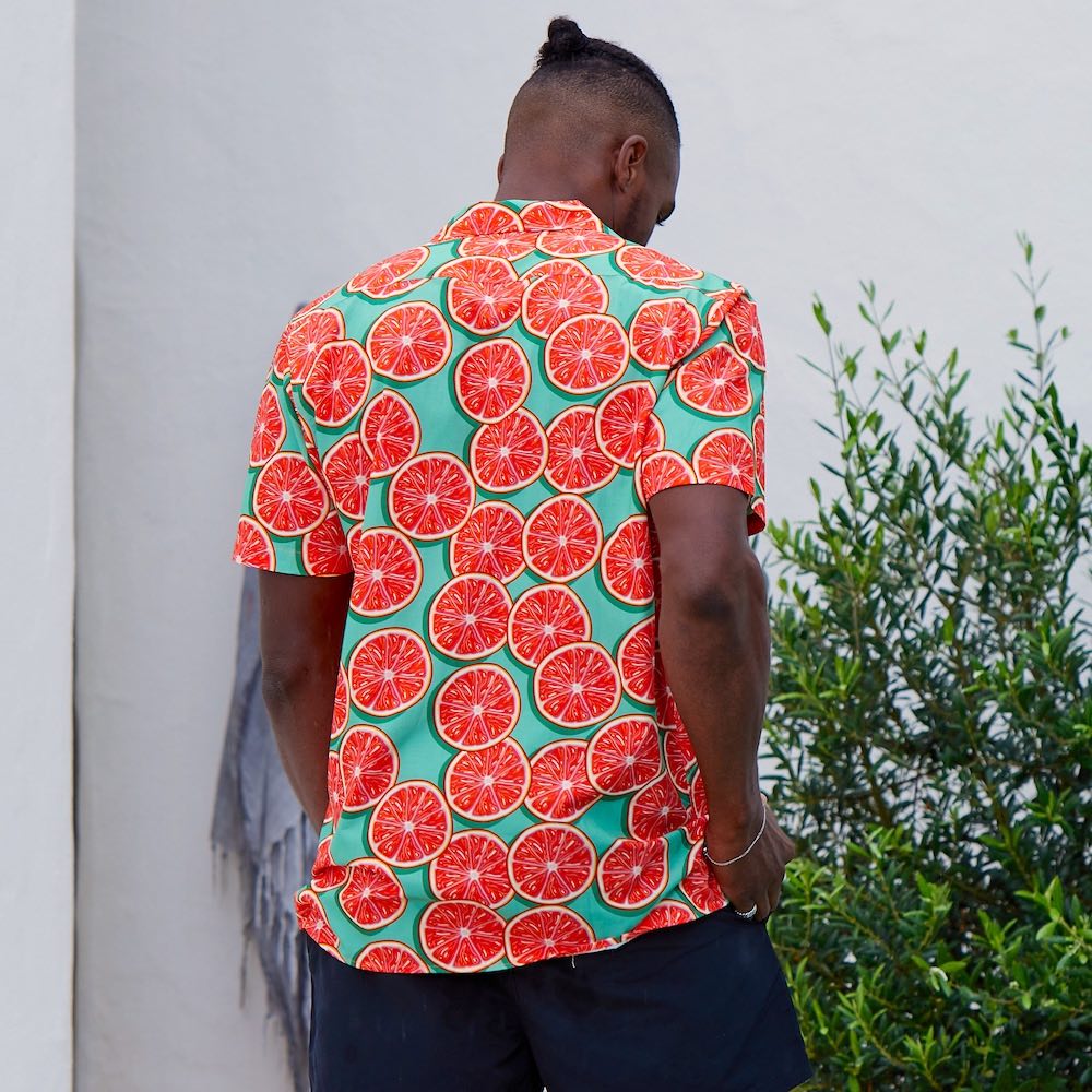 Unapologetically fruity. Get a taste of this Groovy Grapefruit Shirt! It's giving summer vibes. Whether it’s days at the beach, nights out with friends, festivals, or backyard barbecues, you'll be turning heads.  Level up the look with matching Shirts and Bucket Hat. Shop the Groovy Grapefruit collection.