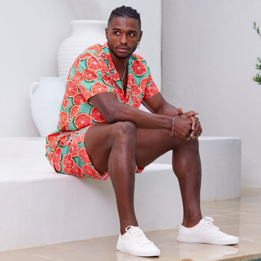 Mens Hawaiian Shirt & Shorts Set Grapefruit print