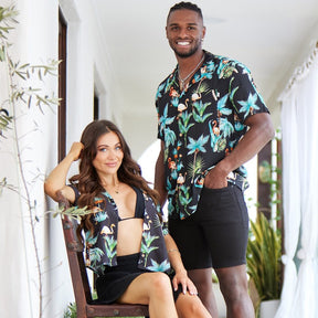 If you need an uplift in your collection, this matching Flamingo Nights Couple set is the one! When it comes to fashion, we don't just wing it: We use the whole bird. Stand out look for parties, festivals, cruising, hospitality uniforms and even corporate conferences.  Complete the look by adding matching, or a Unisex Shirt. View the Flamingo Nights Collection. 