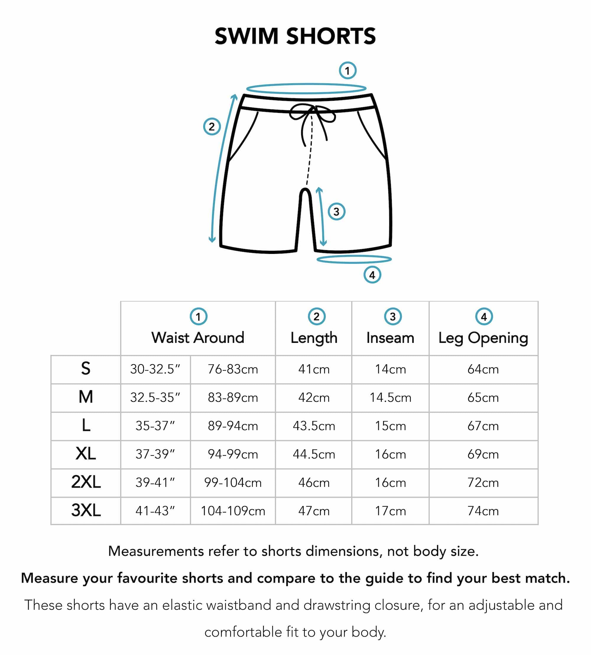 Size Chart – Island Style Clothing
