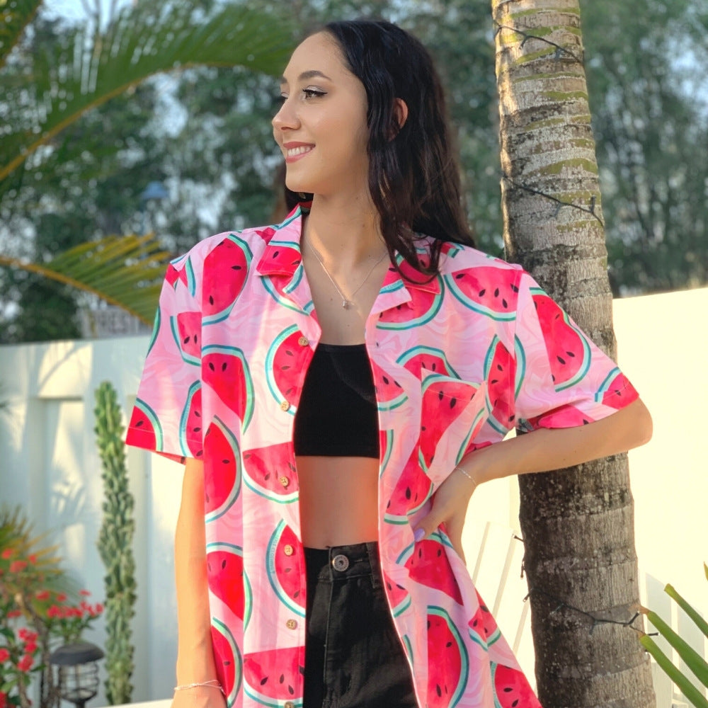 Gear up for your next adventure with Shake Ya Melons Unisex Stretch Shirt! Boasting pink watermelons and a pink marble base, this shirt captures the festival vibes while demanding attention—are you ready to make a statement? Get daring and add this unique piece to your wardrobe!