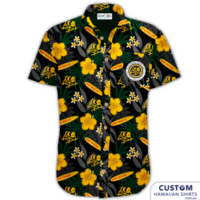 Alexandra Headland Surf Life Saving Club on Sunshine Coast, Queensland wanted some new custom uniforms.   Open collar Chest pocket Embossed Coconut buttons (one spare) Aussie Shirts- personalised Hawaiian shirts uniforms apparel