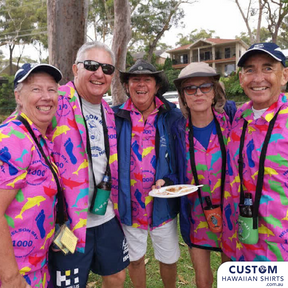 Nelson Bay Hash Harriers - Custom Sports Shirts.  100% Cotton Top Pocket Coconut Buttons