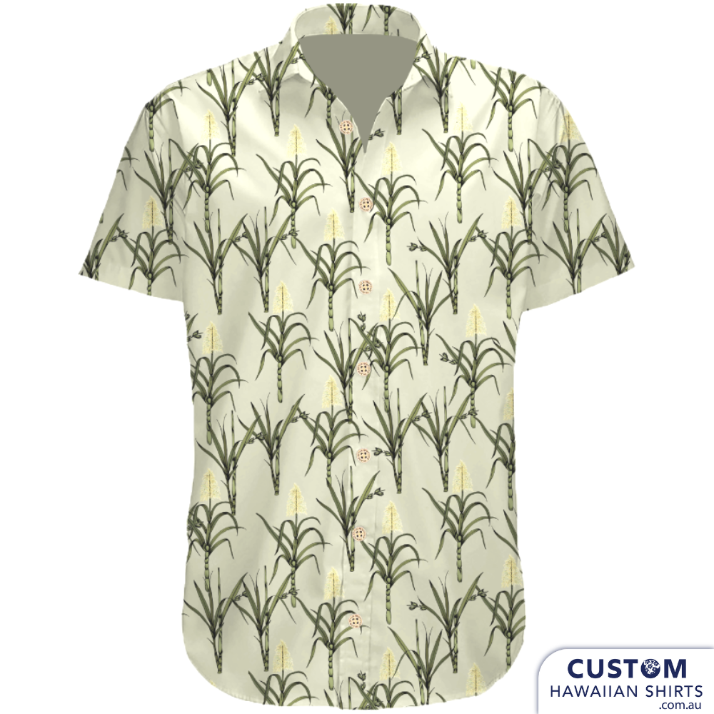 a hawaiian shirt with an image of a plant on it