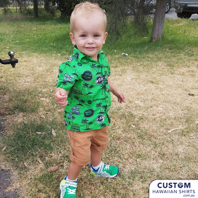 City Discount Tyres, WA - Race Team Custom Shirts. Class personalised Hawaiian shirts for the race team and support crew.  100% Cotton Adults & Kids Shirts 