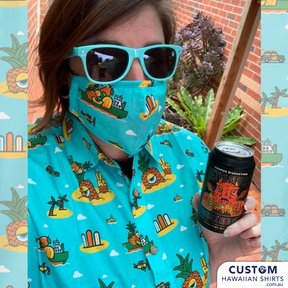 KAIJU! Beer - Hawaiian Shirts, Shorts & Face Masks