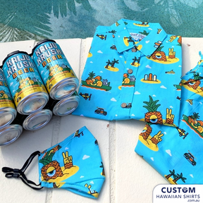 KAIJU! Beer - Hawaiian Shirts, Shorts & Face Masks