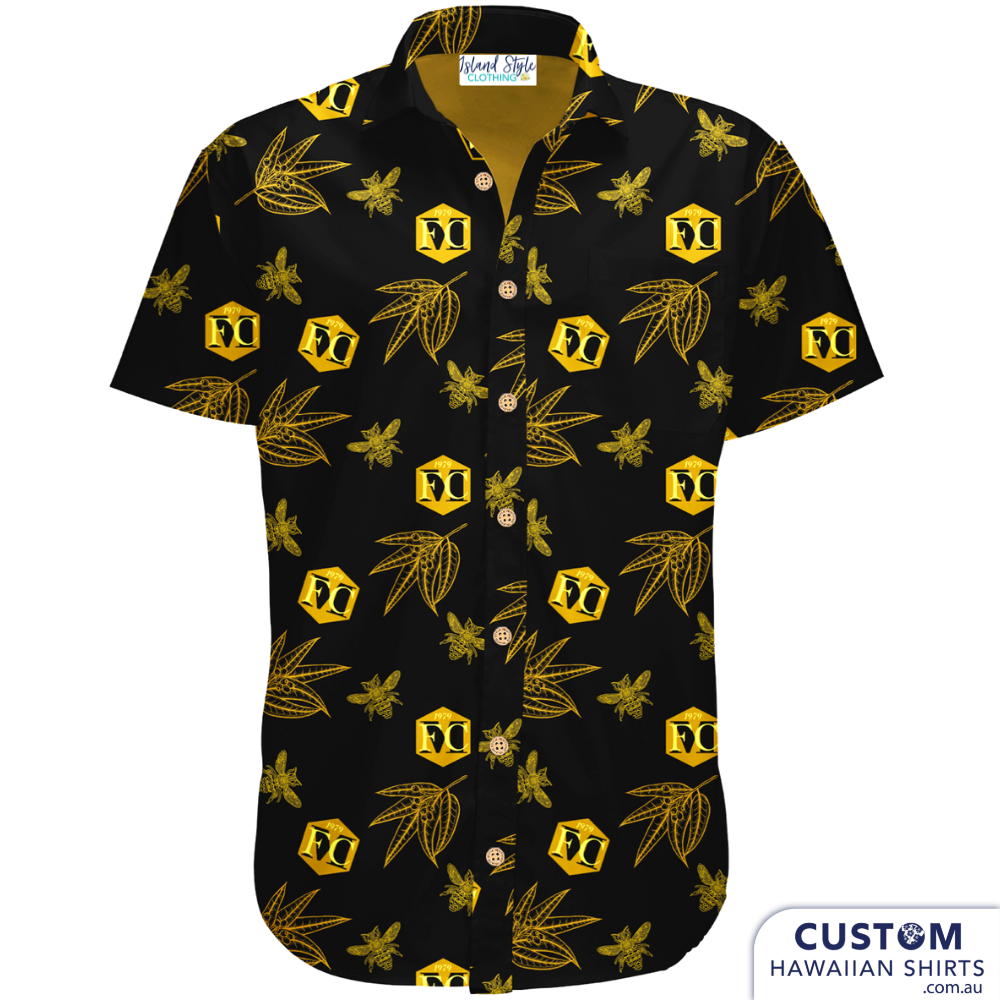 Medowie Football Club, NSW - Custom Hawaiian Shirt Uniforms. Soft touch Rayon Open classic collars Coconut embossed buttons