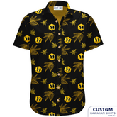 Medowie Football Club, NSW - Custom Hawaiian Shirt Uniforms. Soft touch Rayon Open classic collars Coconut embossed buttons