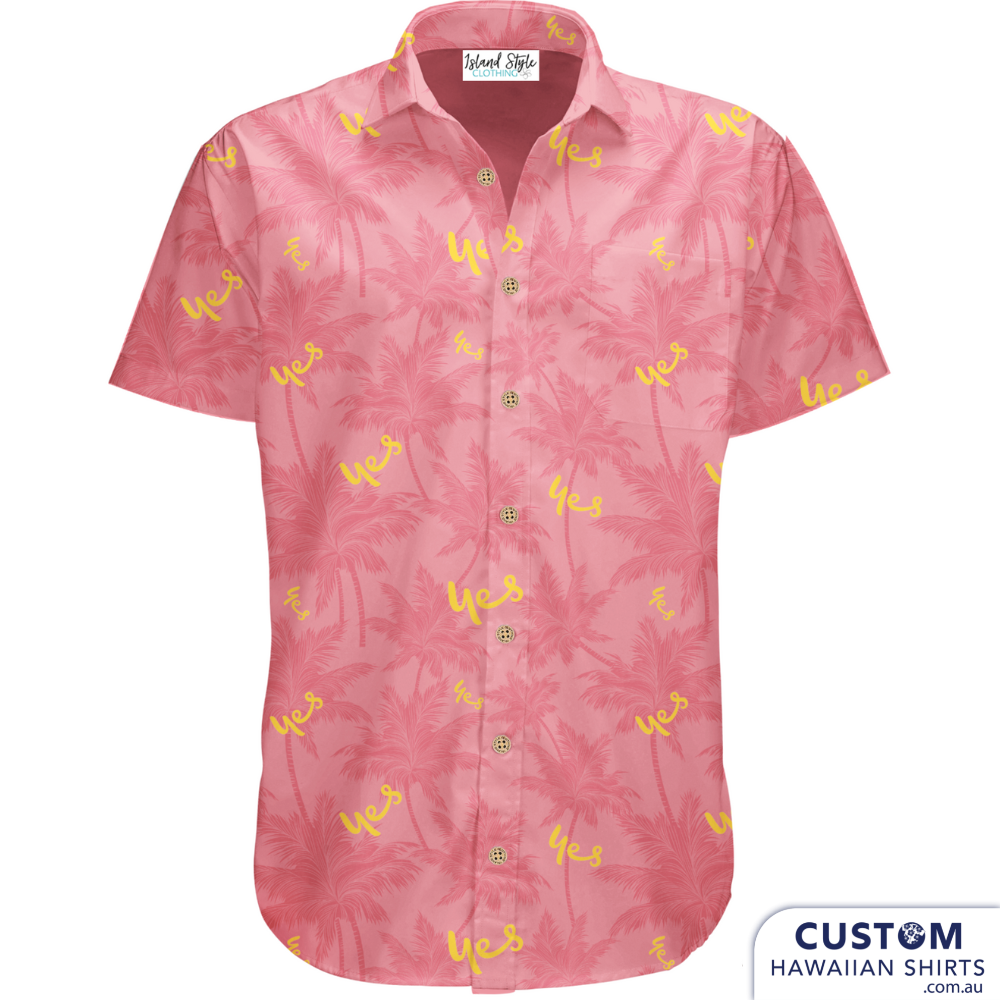 Customised Pink hawaiian Shirt
