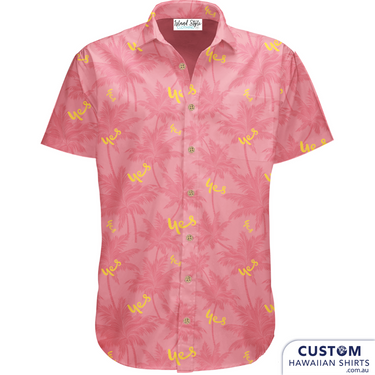 Customised Pink hawaiian Shirt