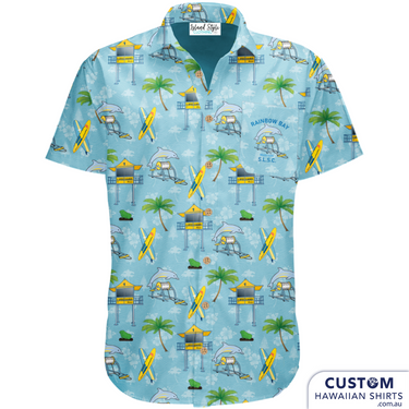 Rainbow Bay Surf Club - Personalised Hawaiian Shirt SLSC Uniforms