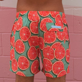 Groovy Grapefruit Mens Recycled Swim Shorts