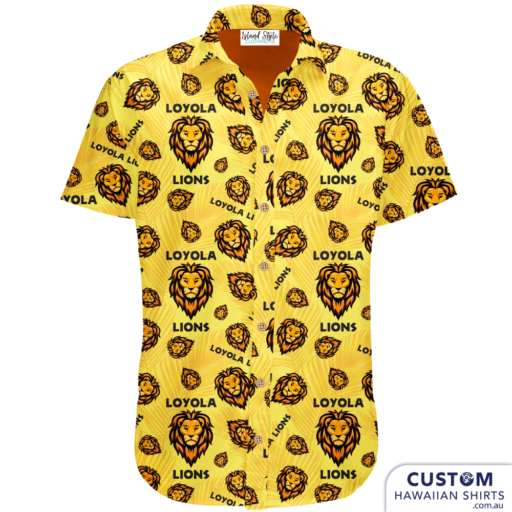 Loyola Lions - School Team Uniforms. Personalised Apparel. Custom Hawaiian Shirts, Bespoke personalized clothing.