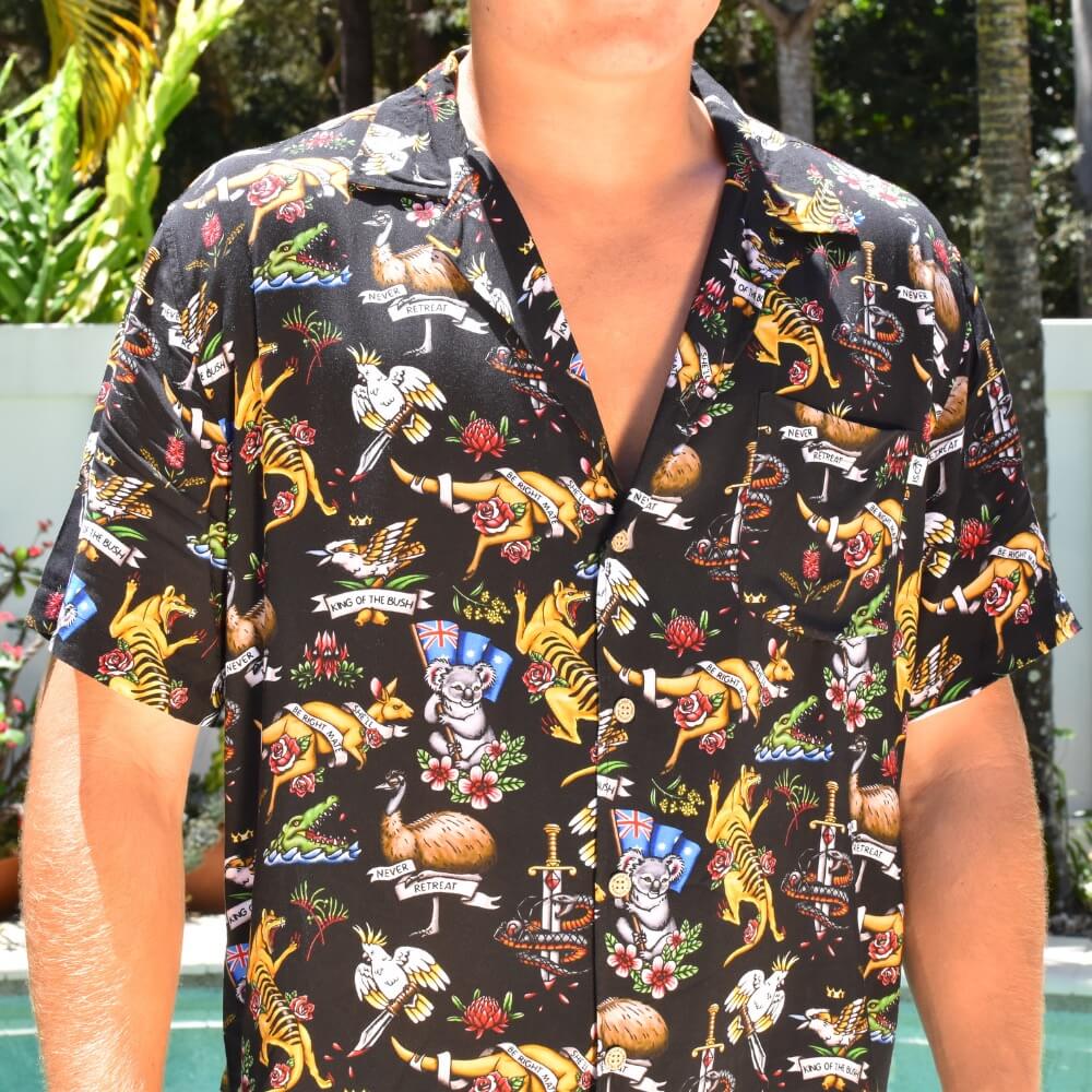 It's Friday, and time to rip off the hi-vis, throw on one of these wicked new shirts, and hit the pub.   Wear this Down Under Shirt like a second skin. Cutting-edge style as indelible as tattoo ink and showcasing Australia's unique living landscape. Look deadlier than the local fauna and lay siege to lame with this relaxed Aussie attire.   We do things a little differently in the Southern Hemisphere - and we do them bloody well, thanks mate. View the Down Under Collection.