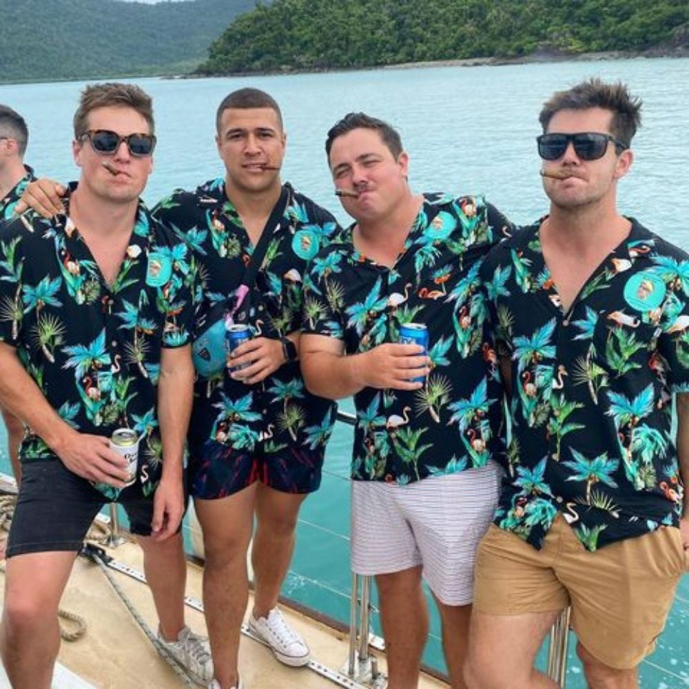 Flamingo Nights Mens Hawaiian Shirts