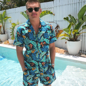 Jungle Fever - Mens Hawaiian Shirt & Shorts.
