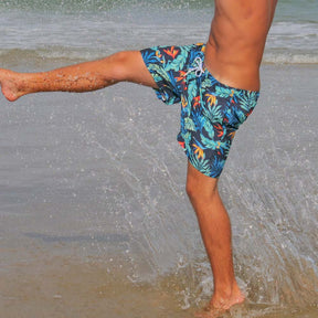 Jungle Fever Mens Hawaiian Stretch Swim Shorts