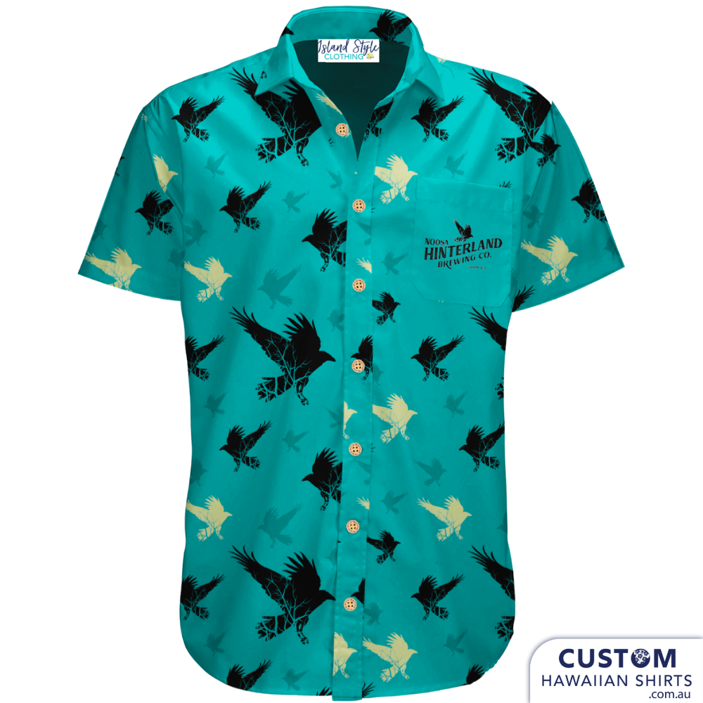 We love the simplicity of this shirt for Noosa Hinterland Brewing Co. Noosa, QLD. We are particularly proud to make this as it's local to us on the Sunshine Coast.