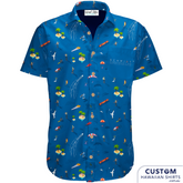 Schmidt Construction required some off-duty Custom Hawaiian Shirts.   100% Cotton Coconut embossed buttons